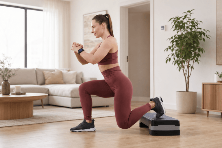 6 ejercicios con step para moldear tus muslos y glúteos en casa