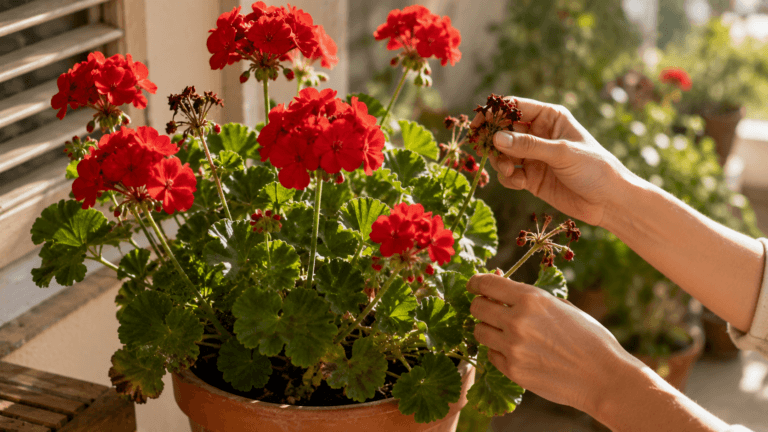 ¿Tu geranio rojo perdió flores con el calor? Cómo ayudarlo sin regarlo de más