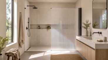Mampara enrollable o panel de cristal: ¿qué opción elegir en un baño pequeño?