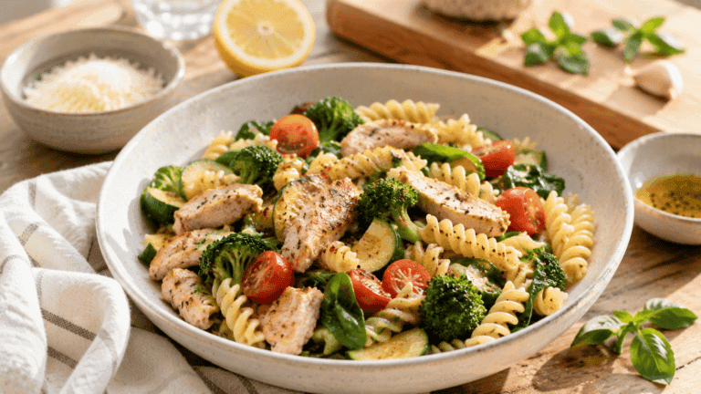 Pasta con verduras y proteína: ideas rápidas para que no sea solo un plato de salsa