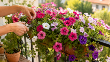Petunias en verano: la poda que ayuda a mantener la cascada de flores