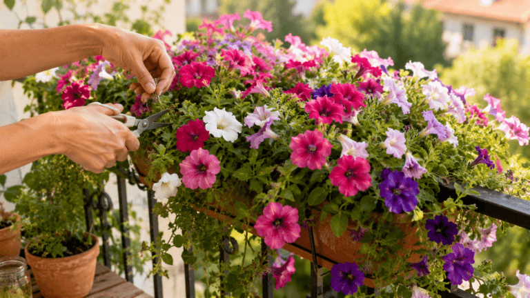 Petunias en verano: la poda que ayuda a mantener la cascada de flores
