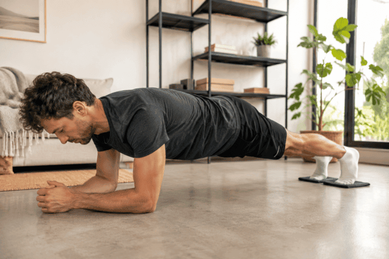 Planchas con calcetines: 3 ejercicios para trabajar más el abdomen