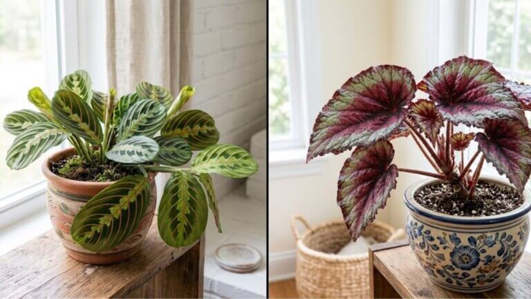 ¿Begonia rex o maranta? Cuál elegir para dar color a una habitación sin flores