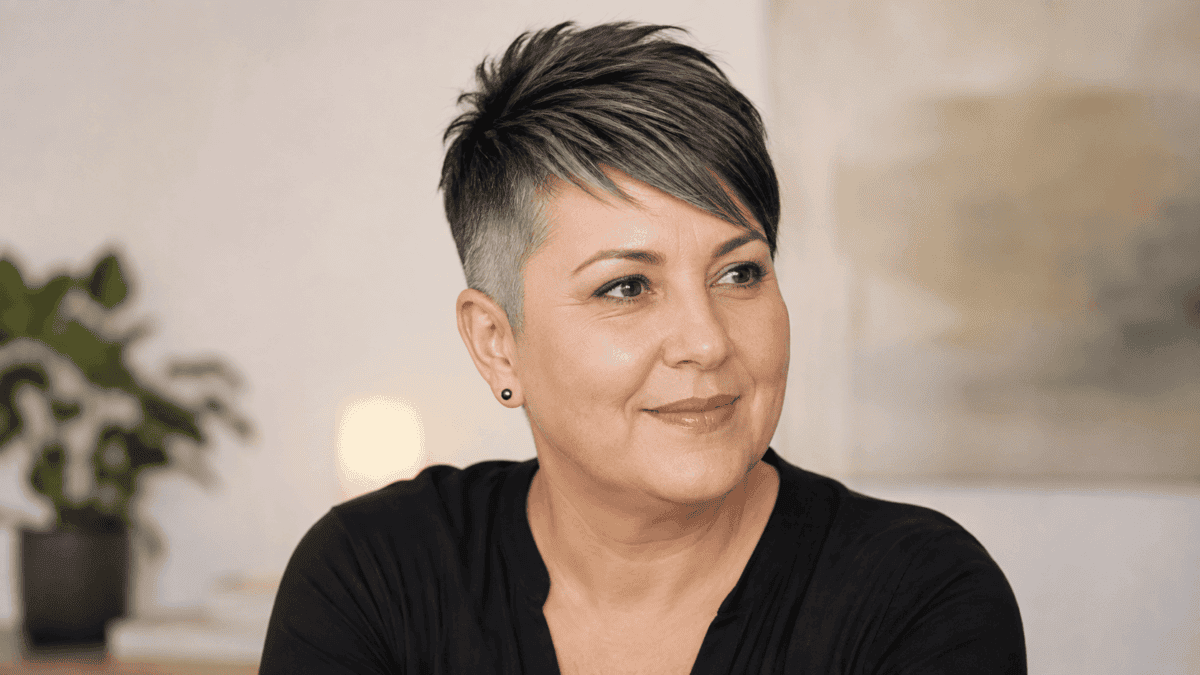Corte garçon para rostro redondeado