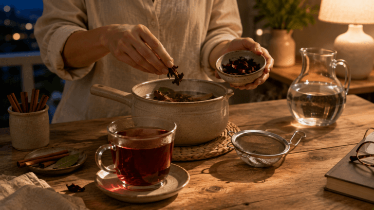 Infusión nocturna de jamaica, canela y laurel: cómo prepararla para que no quede amarga
