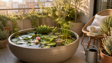 Mini estanque en maceta: la forma de crear un jardín acuático en tu balcón o terraza