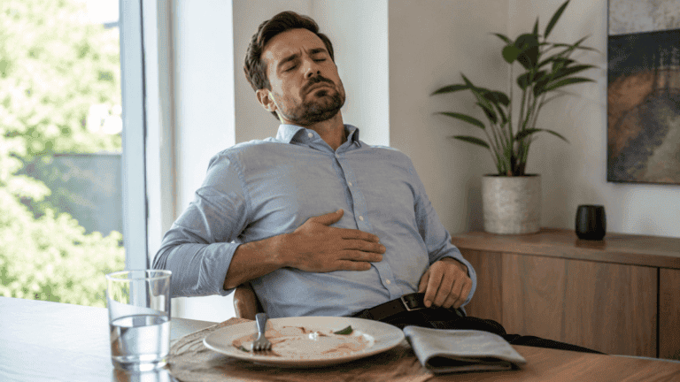 Pesadez después de comer: quizá estás comiendo demasiado rápido