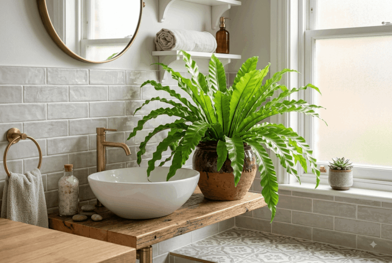 Planta nido de pájaro: 6 consejos para que crezca sana en un baño