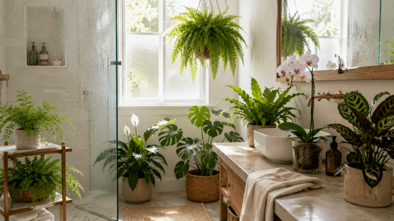 7 plantas que aprovechan la humedad del baño para crecer mejor