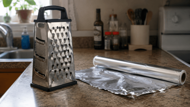 ¿Tu rallador ya ha perdido el filo? Con papel de aluminio puedes recuperarlo