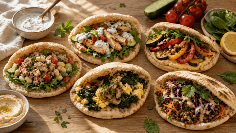 5 rellenos de pan pita para resolver tus cenas de lunes a viernes