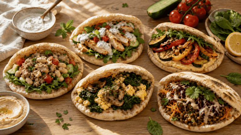 5 rellenos de pan pita para resolver tus cenas de lunes a viernes