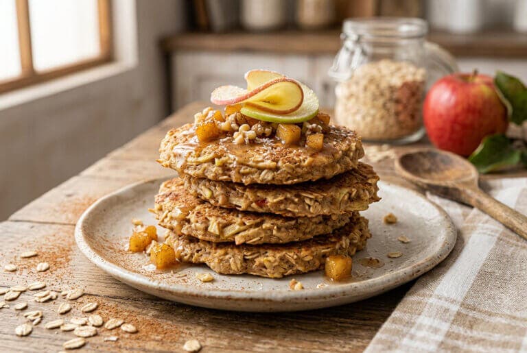 Tortitas de manzana y avena: un desayuno fácil y nutritivo