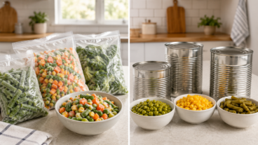 Verduras enlatadas o congeladas: ¿cuál es mejor tener en casa?