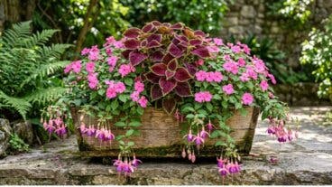 La regla de las 3 plantas para crear macetas con flores como de revista