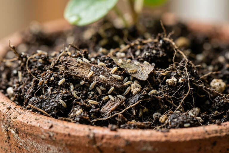 Bichos blancos en la tierra de las macetas: qué significan y cuándo preocuparte