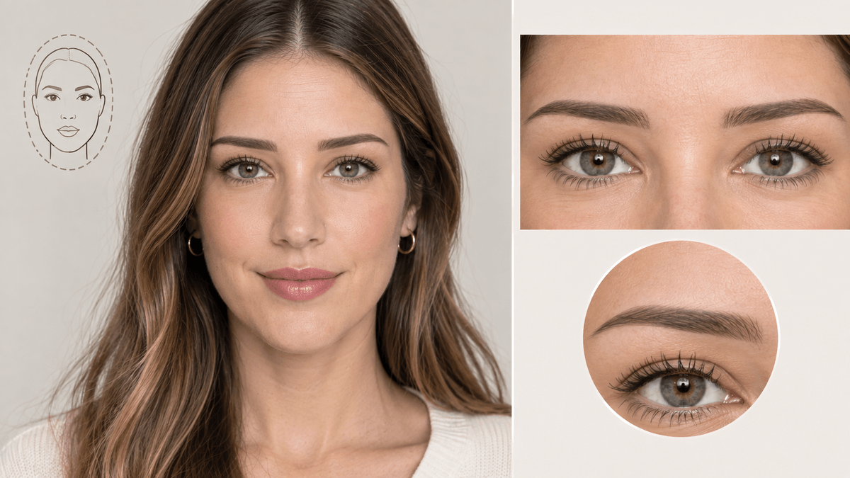 Cejas para un rostro alargado