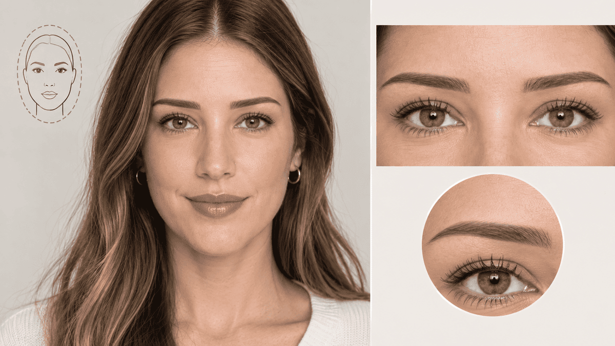 Cejas para un rostro alargado