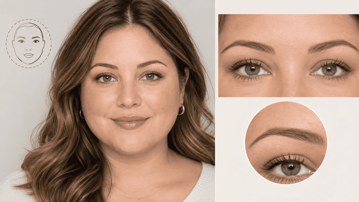 Cejas para rostros redondos