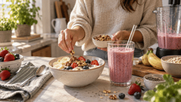 ¿Fruta entera o batido para el desayuno? 4 diferencias que te ayudarán a elegir