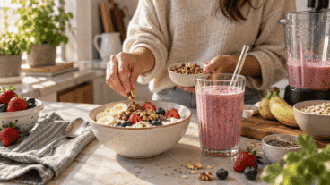 ¿Fruta entera o batido para el desayuno? 4 diferencias que te ayudarán a elegir