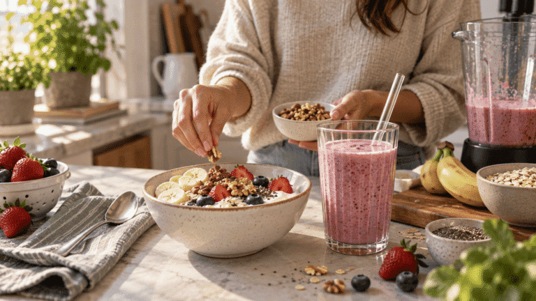 ¿Fruta entera o batido para el desayuno? 4 diferencias que te ayudarán a elegir