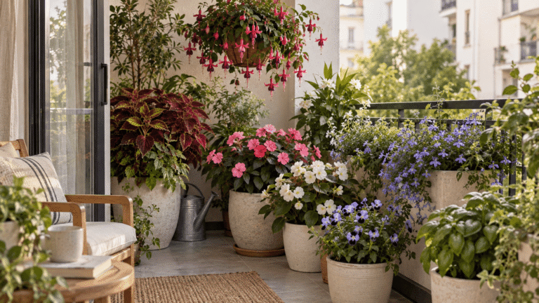 7 flores que crecen con poca luz y llenan de color un balcón al norte