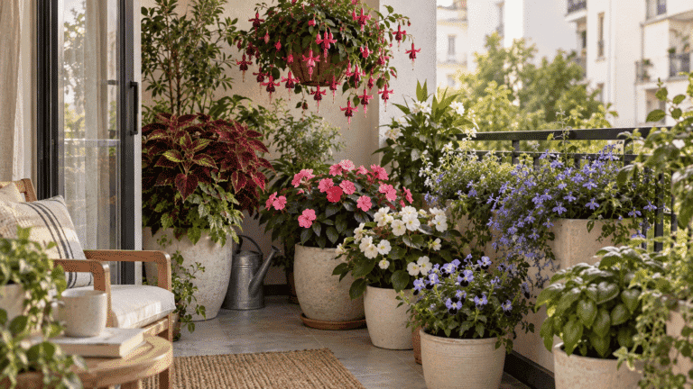 7 flores que crecen con poca luz y llenan de color un balcón al norte