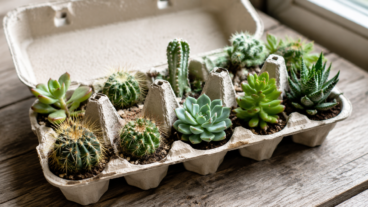 Convierte un cartón de huevos en un mini vivero para multiplicar tus cactus y suculentas