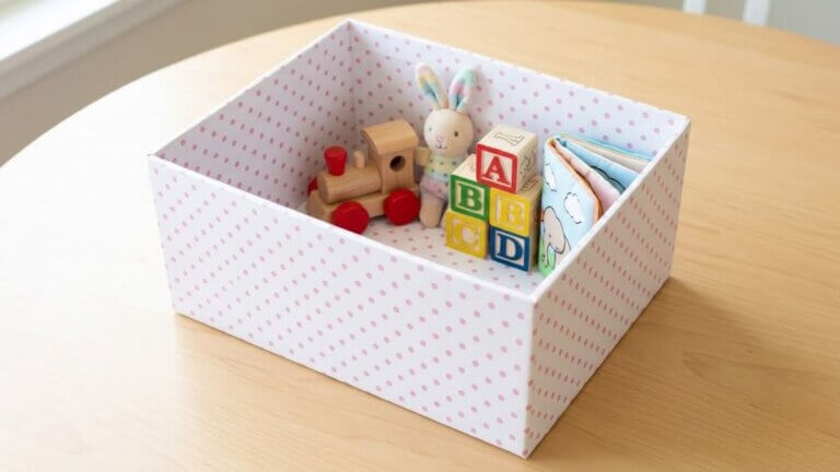 Caja de cartón decorativa