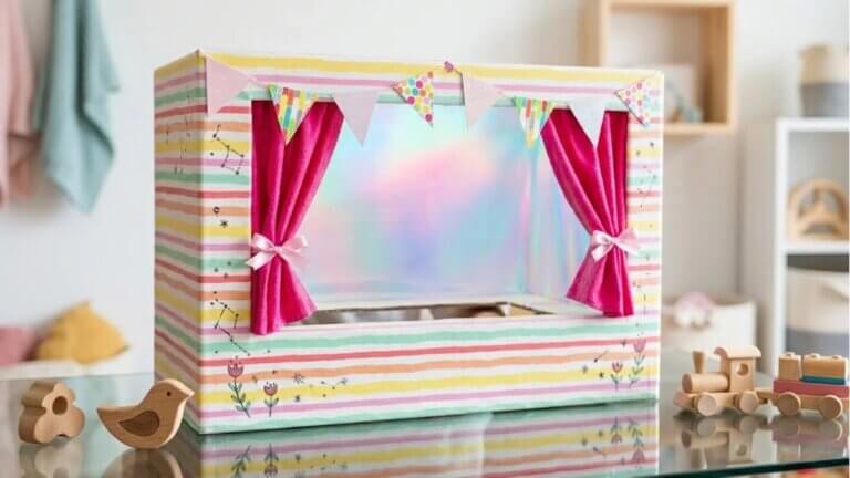 Juguete para los niños con caja de cartón