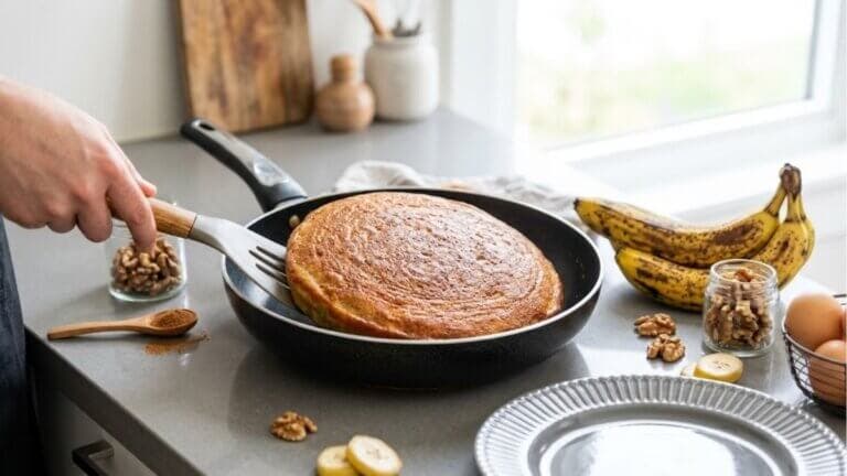 Pan de plátano en sartén: receta rápida para un desayuno diferente