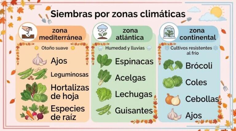 Siembra por zona de España