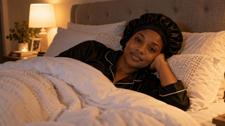 Gorro de satén para dormir: 6 beneficios para el cabello que quizá no conocías