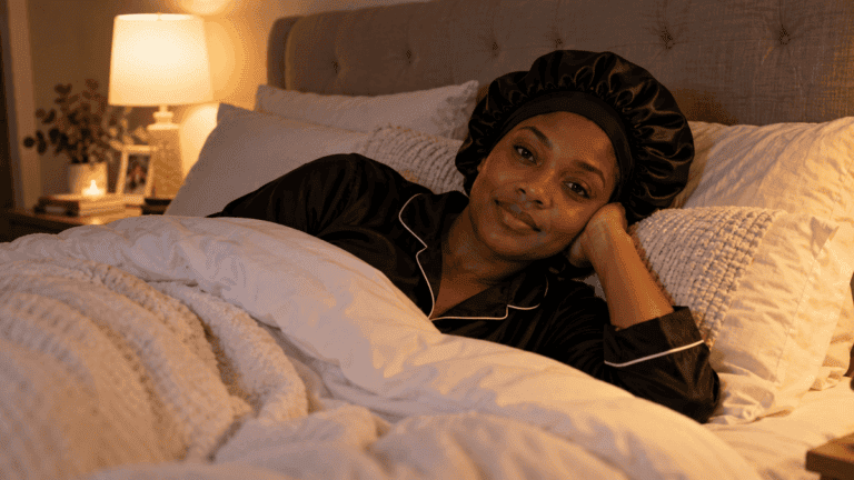 Gorro de satén para dormir: 6 beneficios para el cabello que quizá no conocías