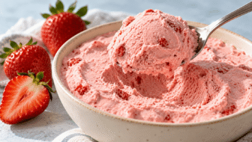 Cómo hacer helado de yogur griego con frutillas sin necesidad de heladera